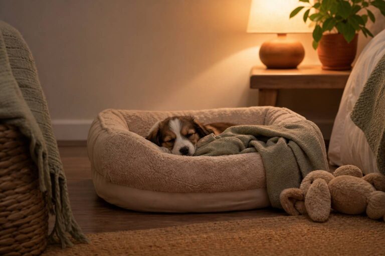 Première nuit du chiot : éviter les pleurs sans céder