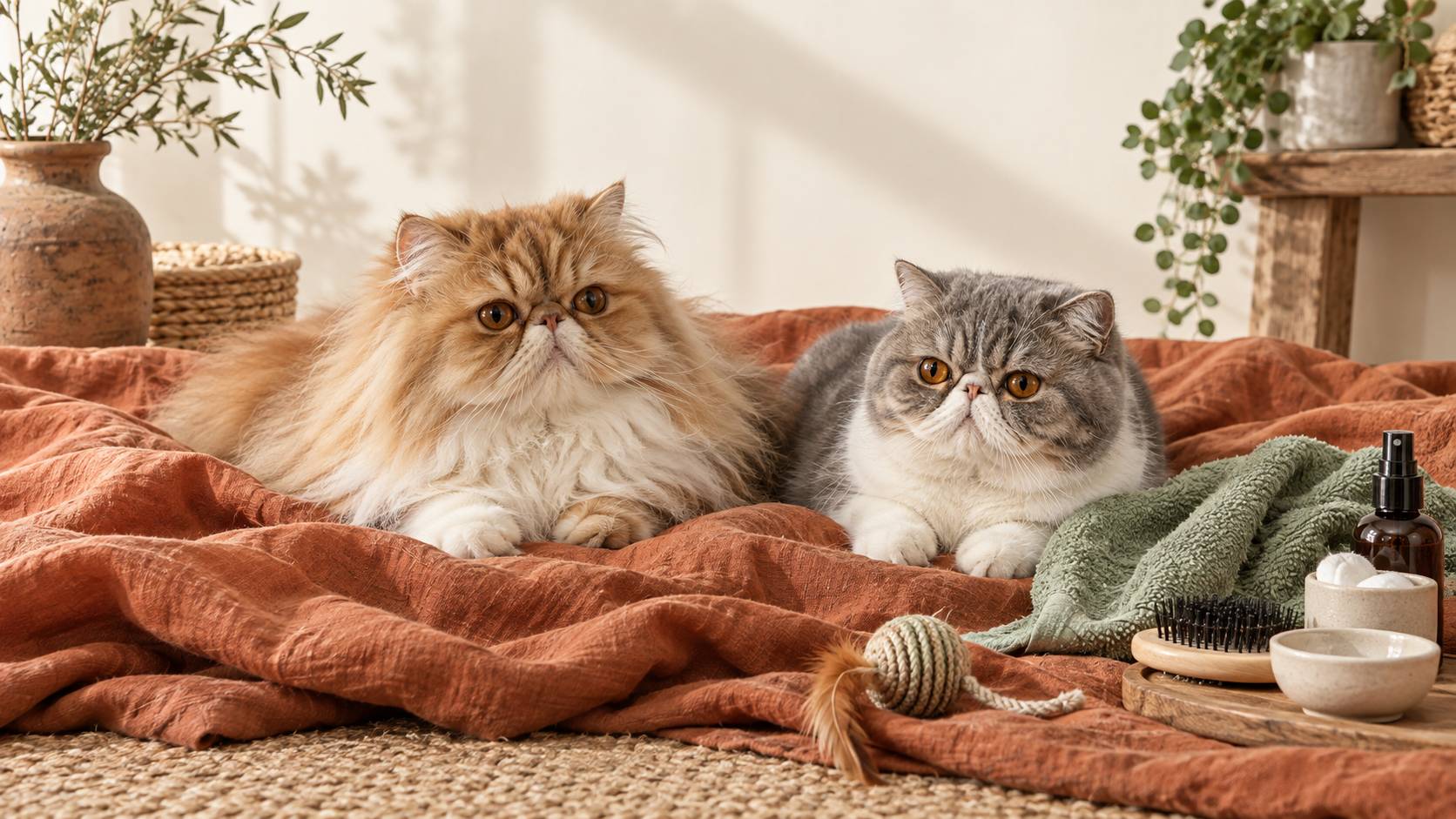 Illustration éditoriale du sujet : Chat à tête plate : races concernées et signes à surveiller