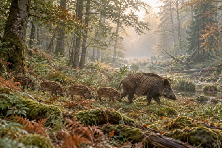 Femelle du sanglier : la laie, son rôle et sa vie en compagnie